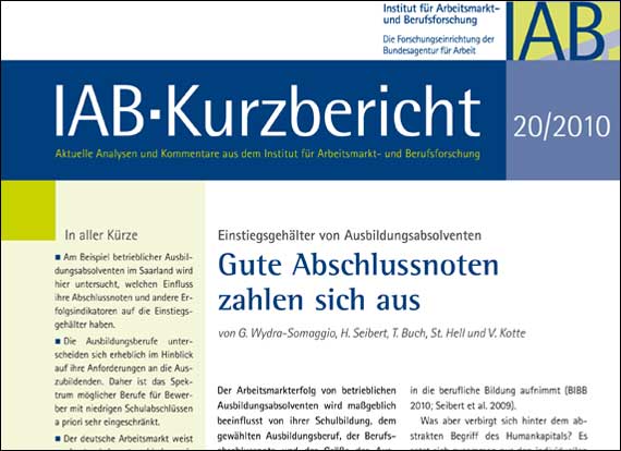 IAB Schlechte Noten vs. Gehalt