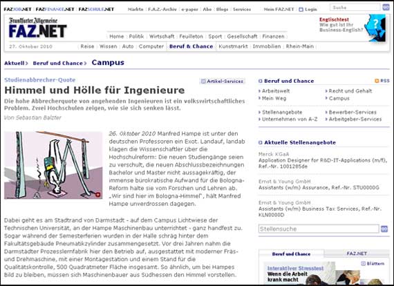 Screenshot faz.de, Ingenieure