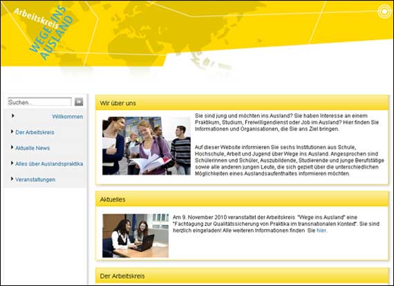 Screenshoot wege-ins-ausland.netzcheckers.net