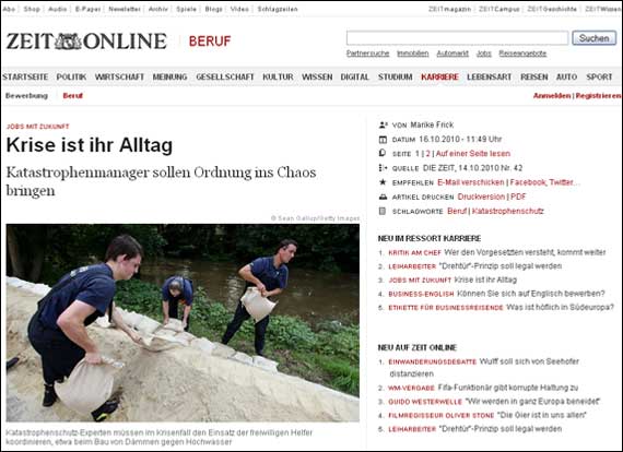 Screenshoot zeit.de