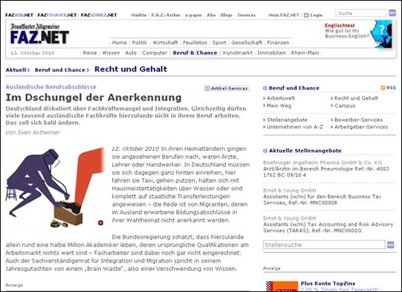 Screenshot faz.net