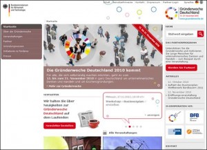 Screenshot gruenderwoche.de