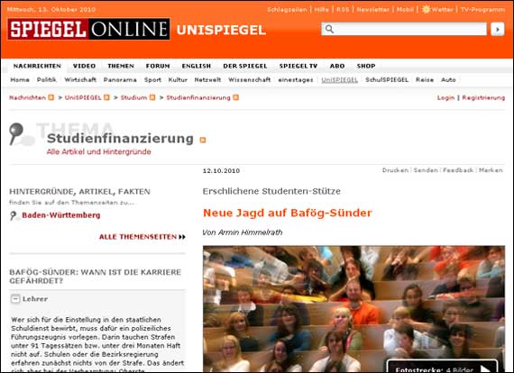 Screenshot spiegel.de