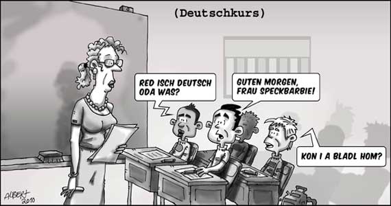 Menti Deutschkurs, comic