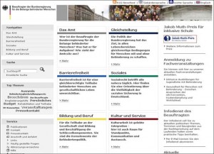 Screenshot Behindertenbeauftragter