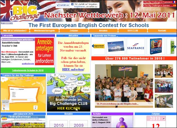 Screenshot thebigchallenge, the Big Challenge Club
