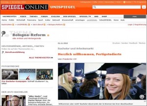 Screenshot Spiegel, Bachelor und Arbeitsmarkt