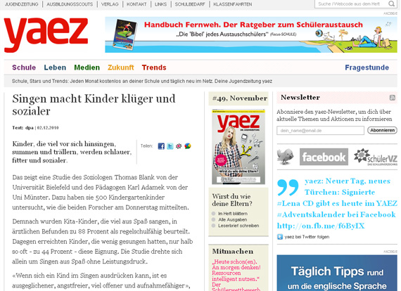 Screenshot Yaez Singen