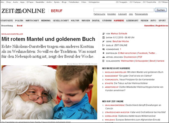 Screenshot Zeit, Echte Nikolaus-Darsteller
