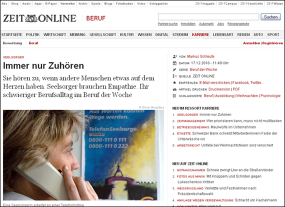 Screenshot Zeit Beruf Seelsorger