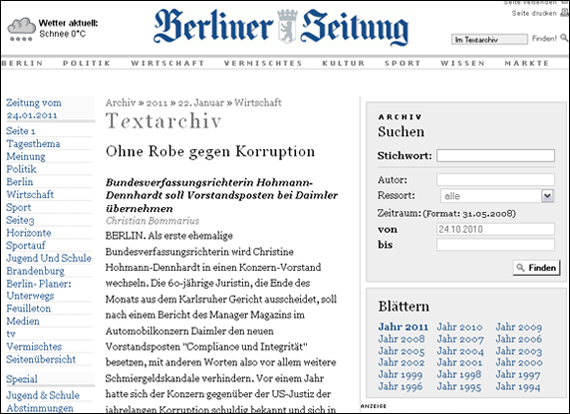 Screenshot berlinonline gegen Korruption
